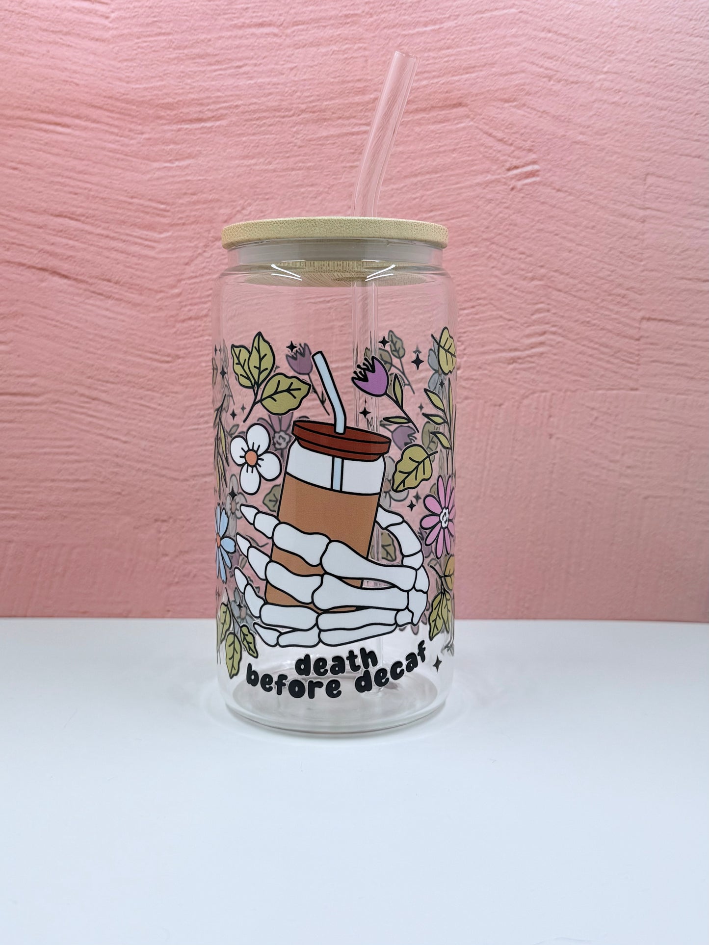 Death Before Decaf -16oz Glass