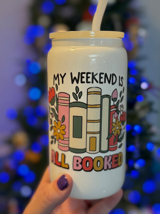 All Booked - 16oz Glass