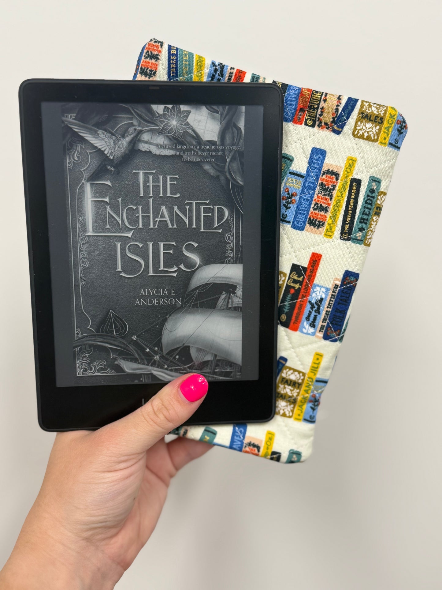 Quilted Kindle Sleeve - Book Lover
