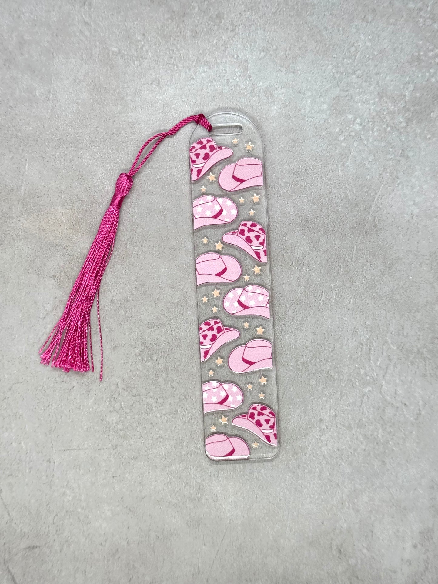 Pink Cowboy Hat - Acrylic Bookmark
