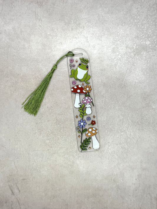 Mushroom Frog - Acrylic Bookmark