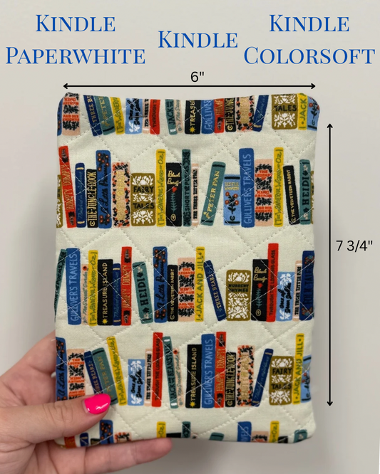 Quilted Kindle Sleeve - Book Lover